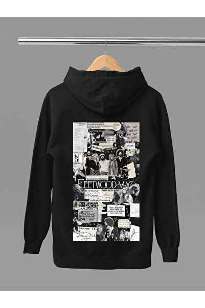 MAGORS Fleetwood Mac Printed Cotton Long Sleeve Fleece-Lined 3 Thread Hooded Rock Sweatshirt