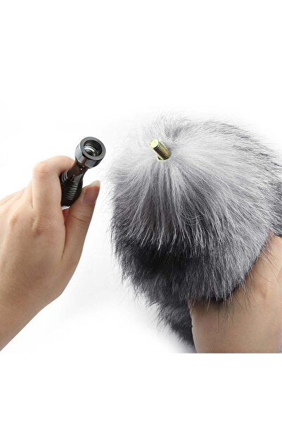 Obsessia Foxy metallic intimate accessory with gray faux fur tail for role-playing games