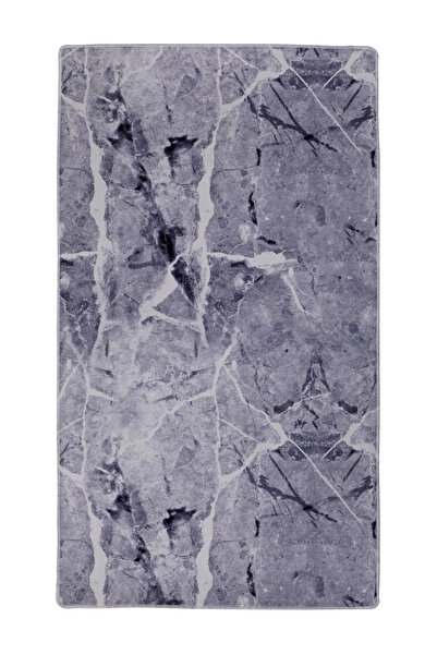 Dijidekor Digital Carpet Modern Designed Gray Color Washable Non-Slip Cut Carpet Runner 160X200