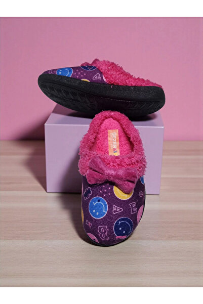 GEZER Children's Bowknot Soft Sole Nursery Kindergarten Home Slippers