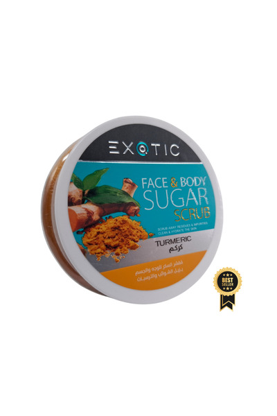 Exotic مقشر السكر والكركم للوجه والجسم 400 مل