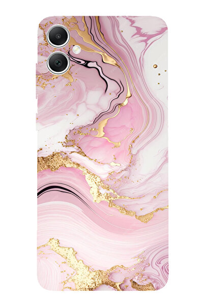 TechTree حافظة سيليكون متوافقة مع هاتف سامسونج جالاكسي A05 باللون الوردي الرخ...