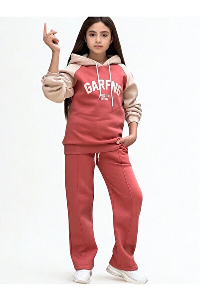 Giyinse Garfng Girls' Tracksuit Set Salmon