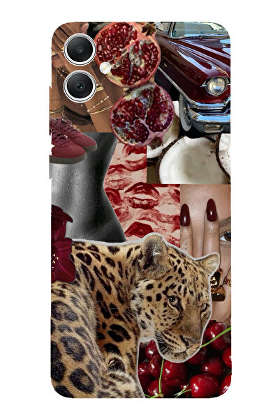 TechTree حافظة سيليكون متوافقة مع هاتف سامسونج جالاكسي A05 باللون الأحمر الفه...