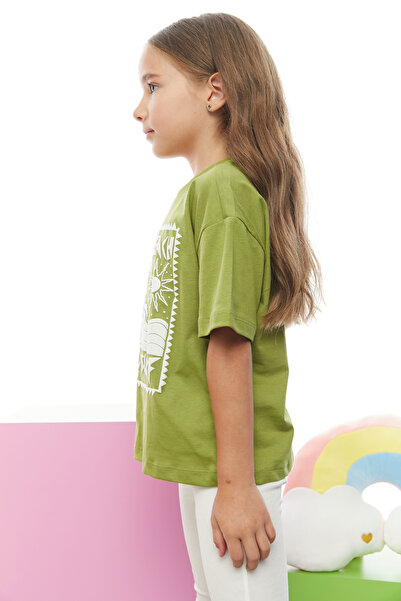 PAULMARK Girl's Embossed Printed T-Shirt