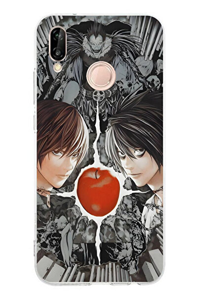 TechTree حافظة سيليكون مطبوع متوافقة مع هاتف Huawei P20 Lite مع تصميم غطاء De...