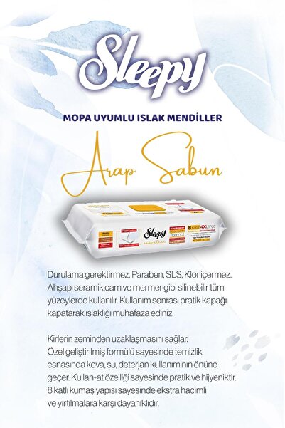 Sleepy Mop Ailesi Mopa Compatible Wet Towels Set of 7, with Rosie Gift