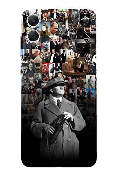 TechTree حافظة سيليكون متوافقة مع هاتف سامسونج جالاكسي A05 بورتريه أتاتورك مطبوع