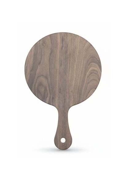 Premium لوح بيتزا خشبي دائري بمقبض 28 سم