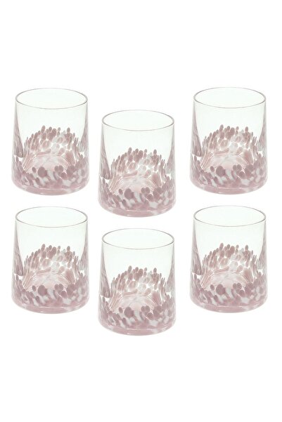 Andrea Fontebasso Set of 6 Venezia glasses, 300 ml, Transparent/Pink