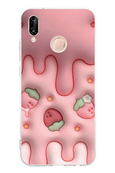 TechTree حافظة سيليكون متوافقة مع هاتف هواوي P20 لايت مطبوع