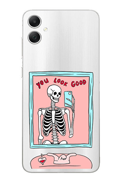 TechTree حافظة سيليكون متوافقة مع هاتف سامسونج جالاكسي A05 بتصميم هيكل عظمي B...