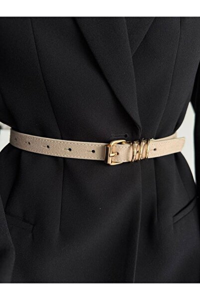 Paraf style Women's Thin Suede Look Belt Ring Buckle Blazer/Dress Top Accessory