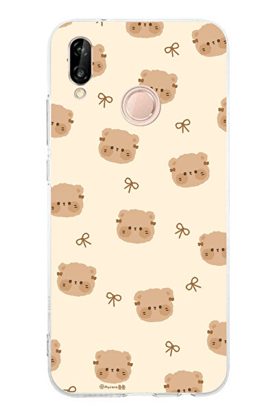 TechTree حافظة سيليكون متوافقة مع هاتف هواوي P20 لايت مطبوع