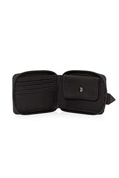 Mavi Zippered Canvas Wallet Sports Wallet Black