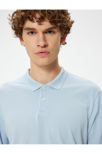 Koton Slim Fit T-Shirt Polo Neck Short Sleeve Cotton
