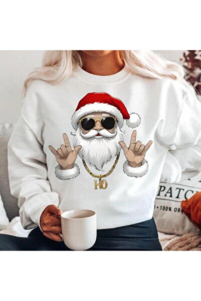 OEM White 100% Cotton 'Gold Christmas' Sweatshirt