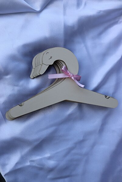 Assa Wood Wooden Children's Hanger 7 Pieces Hangers - Swan Baby Wardrobe Hanger - Cream Color