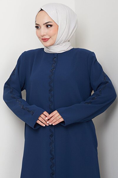 hafsamina Zigzag Stone Ferace Petrol Hm2848