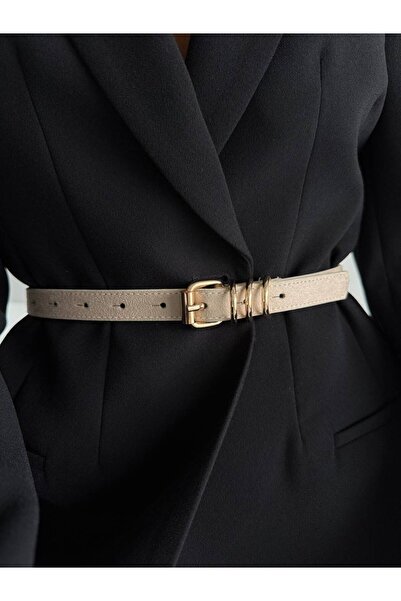 Paraf style Women's Thin Suede Look Belt Ring Buckle Blazer/Dress Top Accessory