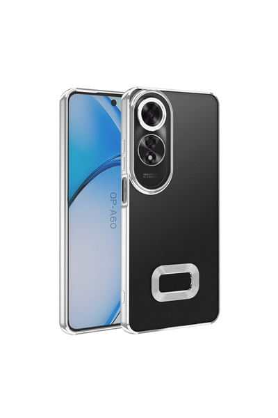 zore A60 Case Camera Protected Logo Showing Senk Omega Cover - Silver