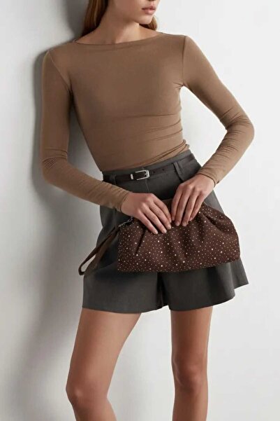 shop Kadın Sofya Kadife Taşlı Portföy- Askılı Çanta