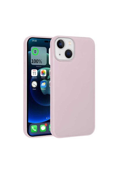 zore iPhone 14 Plus Compatible Senk Premier Silicone Case-Rose Gold