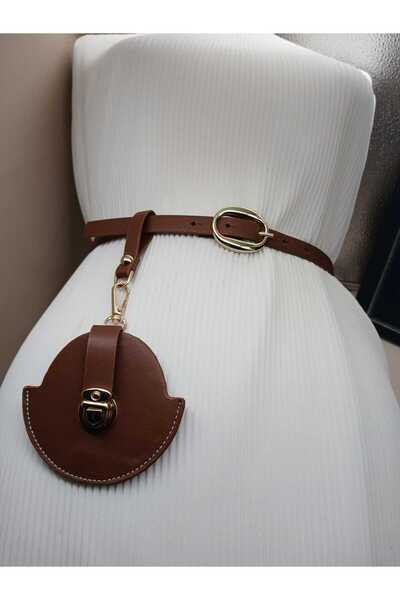 arlıva moda Mini çanta ve kemerli takım kadın pantolon kemeri, elbise kemeri, ceket kemeri