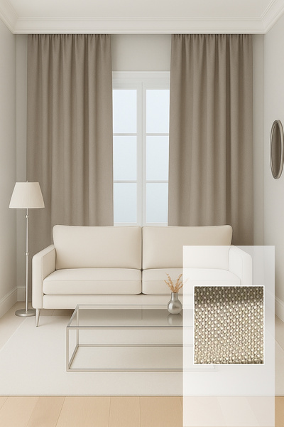 Perlife Gold ® Solid Color Background Curtain – No Pleats, Extra Foam – Living Room and Sitting Room | Custom & Ready-To-Wear