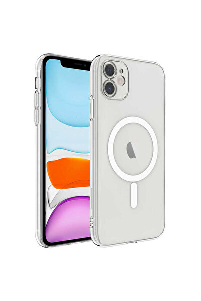 zore iPhone 11 Compatible Camera Protected Magsafe Hard Pc Senk Porto Case-No Color