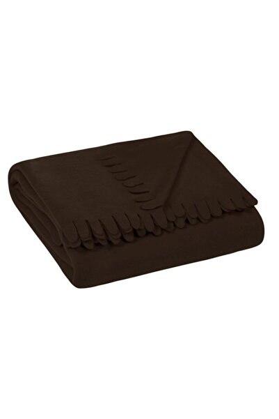 AVA Armchair blanket, thick, flecked, brown, 170x130cm