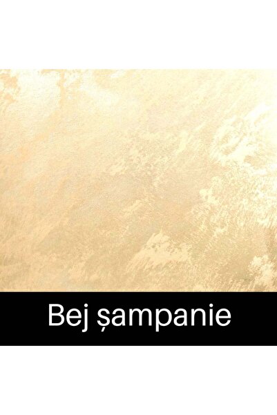 YaYa Color Luxury Decorative Paint Set, Eva Madreperla, Champagne Beige, 0.5 Liters and 70 mm Brush