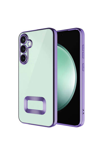 zore Galaxy A35 Case Camera Protection Featuring Logo Senk Omega Cover - Lilac
