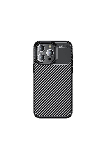zore iPhone 15 Pro Compatible Senk Black Silicone Case-Black