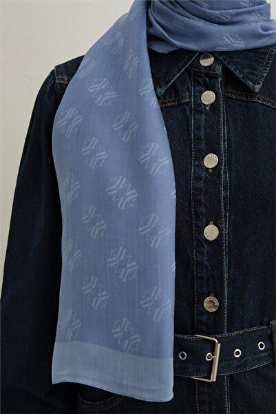 Armine Silk Minimal Monogram Pattern Shawl 1 - 32113