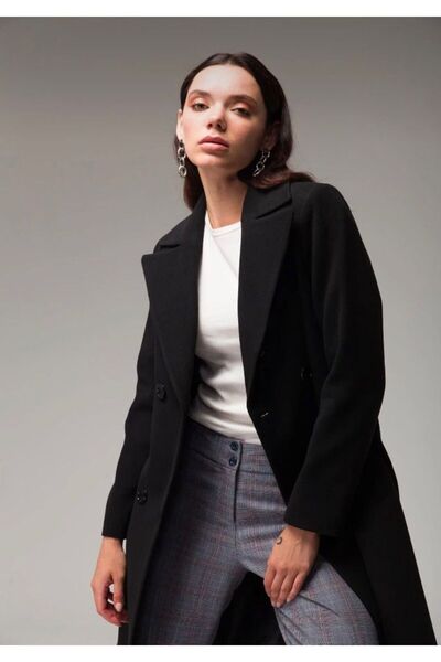 LİNORA معطف كاشي بحزام أسود