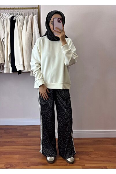 RAŞEL DESİGN Leopar Desen Palazzo Pantolon