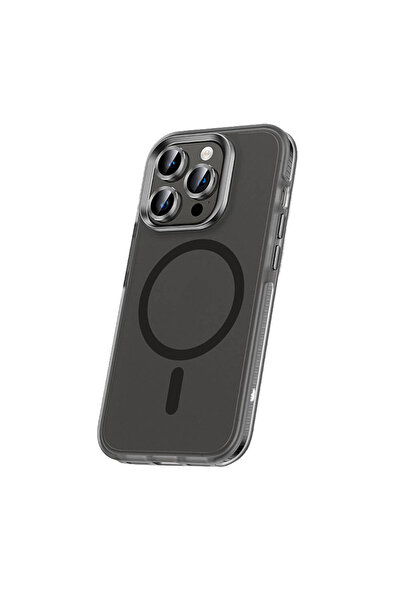 zore iPhone 15 Pro Max Kılıf Airbagli Magsafe Wireless Şarj Özellikli Lens Ko...