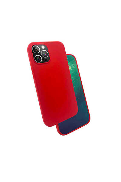 zore متوافق مع هاتف iPhone 12 Pro Max مع سيليكون حريري NXXA - أحمر