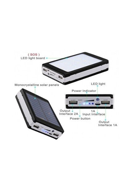 XL External battery 2,000 mAh with solar panel