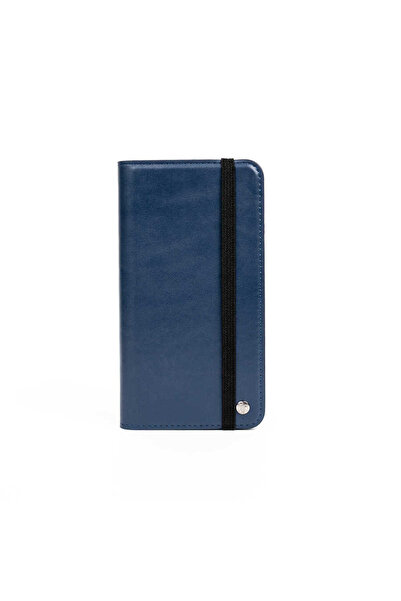 zore iPhone 11 Pro Max Compatible Senk Multi Wallet Case-Navy Blue