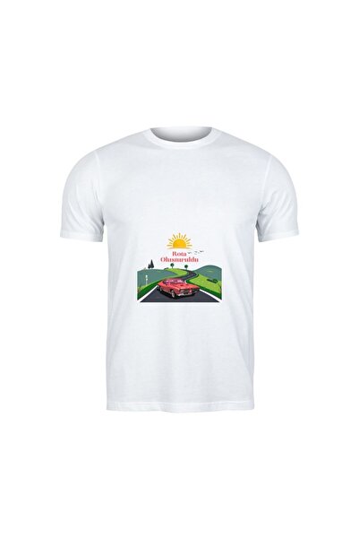 Çılgıntrend Route Created Printed T-Shirt – Fun and Humorous Design Tee Shirt