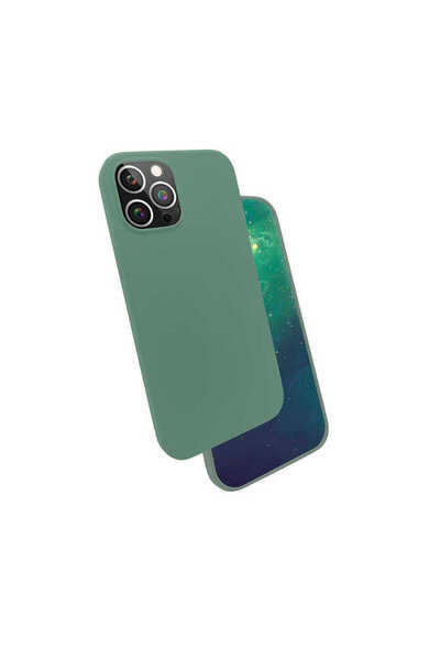 zore غطاء حماية متوافق مع هاتف iPhone 12 Pro Max من السيليكون الحريري - أخضر ...