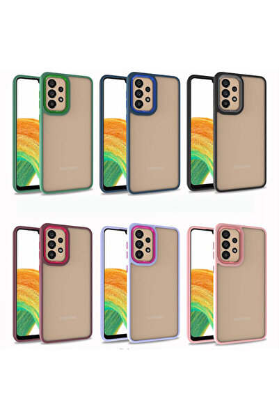 zore Galaxy A72 Case Senk Flora Cover - Blue