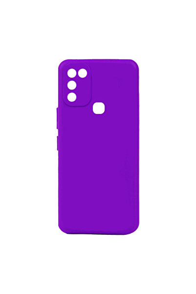 zore Infinix Hot 11 Play Case Senk Bias Tape Silicone - Purple