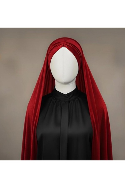 MERİT FASHION Kadife Kumaş İşlemesiz Bone&Duvak Takımı Boyun Açık Hazır Duvak