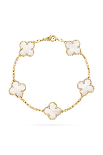 Handmade Luxury White Clover Bracelet