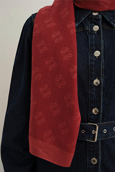 Armine Silk Minimal Monogram Pattern Shawl 1 - 32109