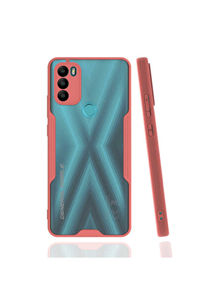 zore غطاء حماية جنرال موبايل 21 بلس SENK Parfe - وردي