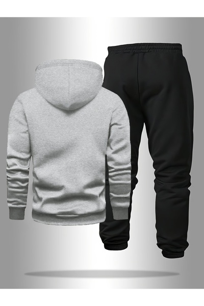 Soothing Space Unisex Oversized Hooded Hoodie & Jogger Sweatpants Set with Written Pattern